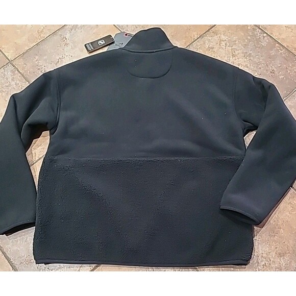 NWT Men's Medium Antigua NHL New York Rangers 1/4 Zip Long Sleeve Pullover Black - Picture 6 of 7